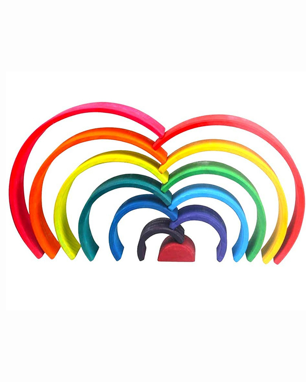 12 Piece Wooden Rainbow Stacker
