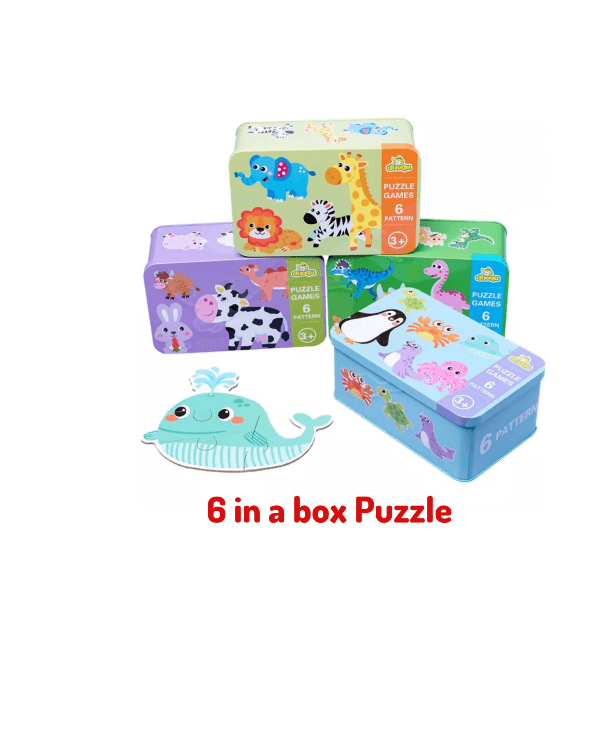 6 in 1 Tin Box Puzzle