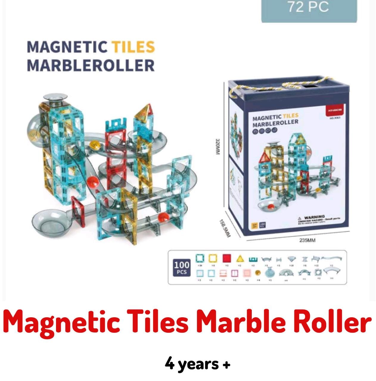 Magnetic Tiles Marble Roller